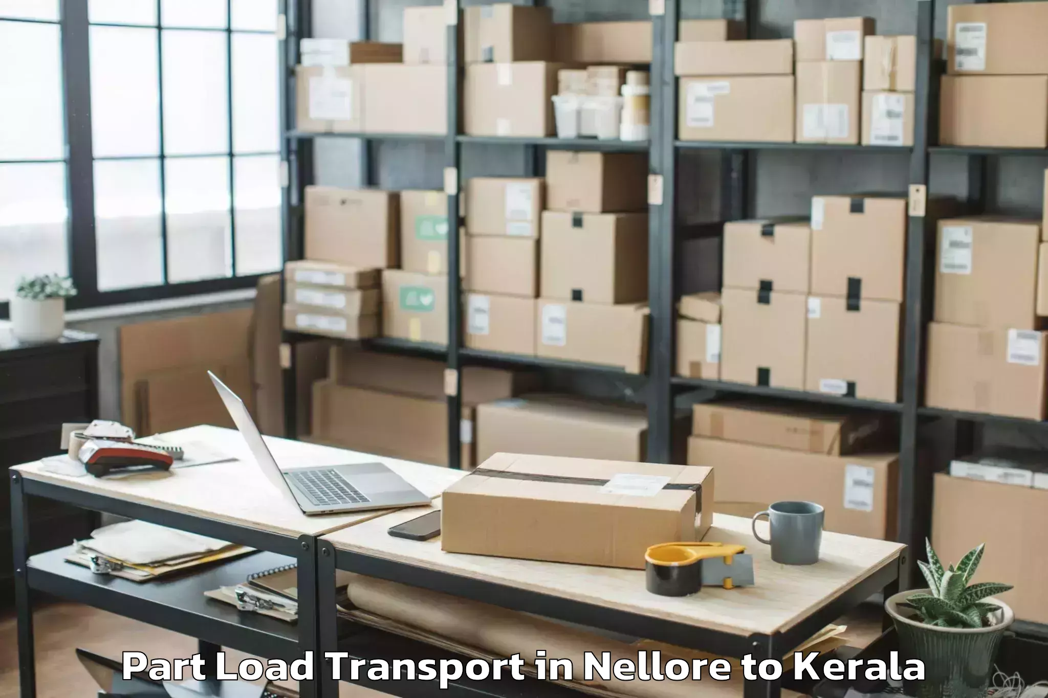 Book Nellore to Edavanna Part Load Transport Online